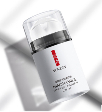 Moisturizing cream-primer with niacinamide "Niacinamide Innocent Natural Cream" Venzen from "BIOAQUA".(29015)